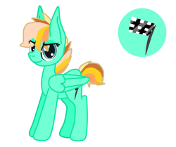 Size: 1345x1127 | Tagged: safe, artist:casanova-mew, oc, oc only, oc:blazing trails, pegasus, pony, female, mare, offspring, parent:dumbbell, parent:rainbow dash, parents:dumbdash, reference sheet, solo