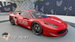 Size: 720x405 | Tagged: safe, artist:forzaveteranenigma, derpibooru import, screencap, oc, oc:assetto-forza massimo, fanfic:equestria motorsports, car, ferrari, ferrari 458 italia, forza horizon