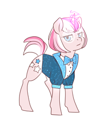 Size: 1300x1500 | Tagged: safe, artist:pitchpatch, oc, oc only, oc:nebula, pony, unicorn, bowtie, clothes, dress, glasses, magic, solo