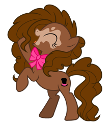 Size: 1669x1897 | Tagged: safe, artist:nightmarye, derpibooru import, oc, oc:chocolate glaze, earth pony, pony, female, mare, offspring, parent:cheese sandwich, parent:pinkie pie, parents:cheesepie, simple background, solo, transparent background