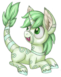 Size: 1368x1740 | Tagged: safe, artist:thebowtieone, oc, oc only, augmented tail, curved horn, prone, simple background, solo, transparent background, zenyu