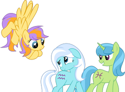 Size: 2847x2093 | Tagged: safe, artist:kojibiose, oc, oc:aquarius, oc:libra, oc:pisces, earth pony, pegasus, pony, unicorn, aquarius, female, floppy ears, high res, libra, mare, pisces, ponyscopes, simple background, transparent background, trio, zodiac