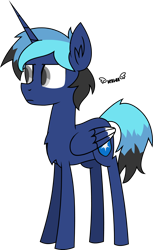 Size: 1600x2622 | Tagged: safe, artist:kiwipone, derpibooru exclusive, oc, oc only, oc:frostburn, alicorn, gift art, gift for friend, looking away, male, solo, stallion, standing