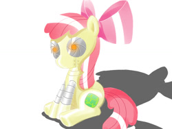 Size: 1024x768 | Tagged: artist needed, safe, derpibooru import, apple bloom, pony, robot, robot pony, adorabloom, apple bloom bot, cute