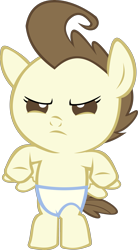 Size: 2199x3977 | Tagged: safe, artist:red4567, pound cake, pony, baby, baby pony, badass, diaper, pose, simple background, transparent background, vector