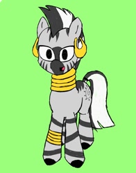 Size: 1100x1400 | Tagged: safe, artist:jkorum, derpibooru import, zecora, zebra, digital art, green background, simple background, solo