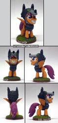 Size: 705x1499 | Tagged: safe, artist:ubrosis, scootaloo, pony, animal costume, clothes, costume, nightmare night, nightmare night costume, scootawolf, sculpture, traditional art, wolf costume