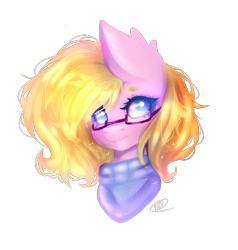 Size: 1900x2000 | Tagged: safe, artist:bossmeow, oc, oc only, pony, bust, clothes, female, glasses, mare, portrait, simple background, solo, transparent background