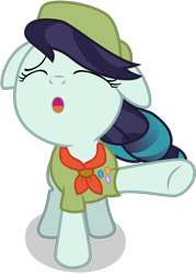 Size: 3040x4240 | Tagged: safe, artist:tomfraggle, coloratura, earth pony, pony, the mane attraction, clothes, cute, eyes closed, female, filly, high res, simple background, singing, solo, transparent background, vector