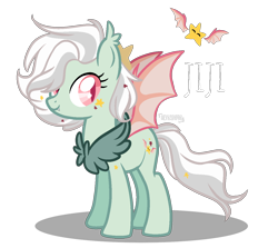 Size: 1352x1208 | Tagged: safe, artist:iheyyasyfox, artist:lullabyprince, derpibooru import, oc, oc:jiji, bat pony, pony, base used, bat pony oc, female, simple background, solo, transparent background