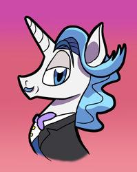 Size: 1814x2277 | Tagged: safe, artist:joeywaggoner, fancypants, pony, bust, clothes, male, portrait, solo, stallion