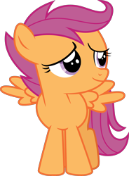 Size: 2854x3878 | Tagged: safe, artist:tomfraggle, scootaloo, pegasus, pony, female, simple background, solo, transparent background, vector