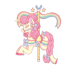 Size: 4000x4000 | Tagged: safe, artist:kiwiscribbles, derpibooru import, oc, oc only, pony, unicorn, bondage, carousel, carousel bondage, cute, rainbow, simple background, solo, transparent background