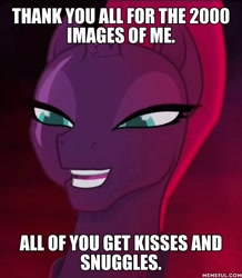 Size: 600x688 | Tagged: safe, edit, edited screencap, screencap, fizzlepop berrytwist, tempest shadow, my little pony: the movie, bronybait, cropped, image macro, meme, pretty pretty tempest, solo, the making of my little pony movie