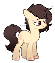 Size: 1024x1173 | Tagged: safe, artist:mintoria, derpibooru import, oc, oc:khanh, earth pony, pony, colored hooves, female, mare, simple background, solo, transparent background