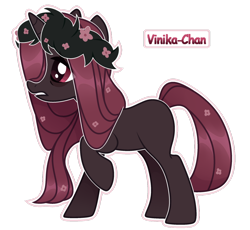 Size: 1024x942 | Tagged: safe, artist:vinika-chan, derpibooru import, oc, oc:xa, pony, unicorn, bags under eyes, female, floral head wreath, flower, flower in hair, mare, one hoof raised, simple background, solo, transparent background