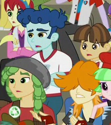 Size: 258x292 | Tagged: safe, screencap, curly winds, drama letter, nolan north, ringo, sandalwood, scott green, some blue guy, valhallen, watermelody, wiz kid, equestria girls, friendship games, background human, cropped, offscreen character