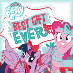 Size: 3000x3000 | Tagged: safe, derpibooru import, pinkie pie, twilight sparkle, twilight sparkle (alicorn), alicorn, earth pony, pony, best gift ever, bow, high res, itunes, official, ribbon