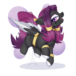 Size: 1024x1024 | Tagged: safe, artist:pvrii, oc, oc only, oc:insidious, pegasus, pony, art trade, female, mare, open mouth, simple background, solo, transparent background