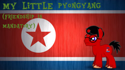 Size: 1920x1080 | Tagged: safe, oc, pony, pony creator, north korea, ponified, solo