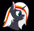 Size: 4468x4135 | Tagged: safe, artist:alltimemine, derpibooru import, oc, oc only, oc:velvet remedy, pony, unicorn, fallout equestria, absurd resolution, black background, bust, ear fluff, fanfic, fanfic art, female, horn, lineless, mare, portrait, profile, simple background, smiling, solo, teeth, vector