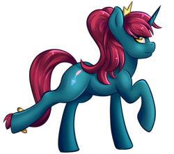 Size: 500x442 | Tagged: safe, artist:glaze, derpibooru import, oc, oc:empress lace, alicorn, pony, alicorn oc, crown, female, jewelry, regalia, solo, wingless