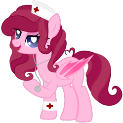 Size: 1000x1005 | Tagged: safe, artist:crystalponyart7669, oc, oc only, oc:lovely heart, bat pony, pony, bat pony oc, female, mare, red cross, simple background, solo, transparent background