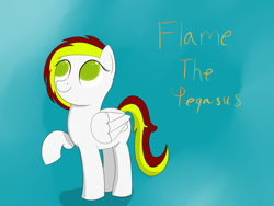 Size: 1280x960 | Tagged: safe, artist:hartenas, derpibooru import, oc, oc only, oc:flame, pegasus, pony, solo