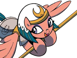 Size: 453x345 | Tagged: safe, artist:brendahickey, edit, idw, somnambula, pony, legends of magic, spoiler:comic, spoiler:comiclom5, background removed, flying, hope (pole), pole, simple background, solo, staff, stick, transparent background