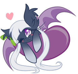 Size: 2000x1902 | Tagged: safe, artist:starlightlore, derpibooru import, oc, oc:love bites, bat pony, pony, bat pony oc, femboy, heart, male, one eye closed, simple background, solo, transparent background, wink