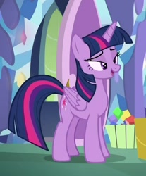 Size: 771x930 | Tagged: safe, derpibooru import, screencap, twilight sparkle, twilight sparkle (alicorn), alicorn, pony, father knows beast, cropped, female, mare, spike's room, wings