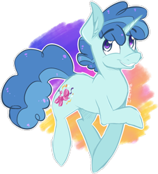 Size: 1234x1358 | Tagged: safe, artist:pixelyte, derpibooru import, party favor, pony, unicorn, looking at you, male, simple background, smiling, solo, stallion, transparent background