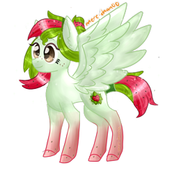 Size: 850x861 | Tagged: safe, artist:kawaiicreationss, oc, oc only, oc:watermelana, pony, freckles, gradient hooves, simple background, solo, sparkles, transparent background