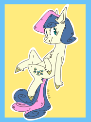 Size: 1400x1870 | Tagged: safe, artist:cloudyhills, bon bon, sweetie drops, earth pony, pony, female, mare, smiling, solo