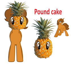 Size: 3304x3024 | Tagged: safe, artist:rainbowapple1425, oc, oc only, oc:thomasseidler, oc:thomastheautisticunicorn, unicorn, cute, food, fruit, glasses, pineapple, thomas, wat