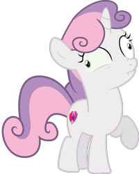 Size: 1818x2271 | Tagged: safe, artist:sonofaskywalker, sweetie belle, pony, unicorn, marks and recreation, derp, faic, female, filly, scrunchy face, simple background, solo, transparent background, vector