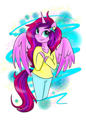 Size: 1000x1414 | Tagged: safe, artist:andy-lobart7, oc, oc only, alicorn, anthro, alicorn oc, simple background, solo, transparent background