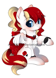 Size: 400x559 | Tagged: safe, artist:snow angel, oc, oc only, pegasus, pony, cute, female, mare, ocbetes, ponytail, simple background, solo, transparent background, watermark
