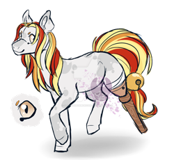 Size: 1024x942 | Tagged: safe, artist:sleepydemonmonster, earth pony, pony, amputee, breedable, custom, peg leg, photo, prosthetic leg, prosthetic limb, prosthetics, simple background, toy, transparent background