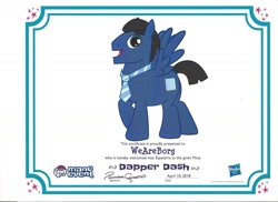 Size: 1600x1163 | Tagged: safe, derpibooru import, oc, oc only, oc:dapper dash, oc:weareborg, pegasus, pony, certificate, necktie, solo, weareborg