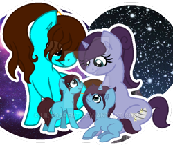 Size: 600x505 | Tagged: safe, artist:lilygarent, oc, oc only, oc:luna hoops, oc:sketch, oc:spray paint, oc:star drop, base used, colt, family, female, filly, male, mare, stallion