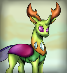 Size: 1843x2000 | Tagged: safe, artist:not-ordinary-pony, thorax, changedling, changeling, king thorax, male, solo