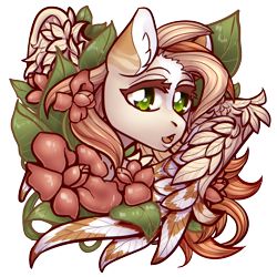 Size: 1500x1500 | Tagged: safe, artist:pony straponi, derpibooru import, oc, oc only, oc:asher, pegasus, pony, bust, flower, portrait, simple background, solo, transparent background, ych result