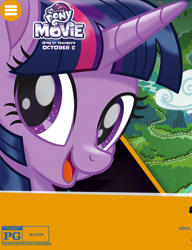 Size: 586x765 | Tagged: safe, twilight sparkle, twilight sparkle (alicorn), alicorn, pony, my little pony: the movie, female, film rating, mare, mpaa, official, pg, website