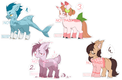 Size: 1280x846 | Tagged: safe, artist:najti, derpibooru import, oc, oc only, earth pony, original species, shark, shark pony, unicorn, adoptable, adoption, adopts, base used, bog, coffee, eyes closed, flat colors, grin, looking back, simple background, smiling, smirk, smoothie, transparent background