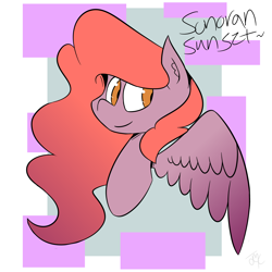 Size: 2000x2000 | Tagged: safe, artist:goldenled, oc, oc only, oc:sonoran sunset, pegasus, pony, solo