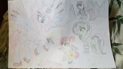 Size: 1280x720 | Tagged: safe, artist:straighttothepointstudio, oc, oc:ap-13, oc:asp - alicorn, oc:heroicstryker mod, oc:p-18, alicorn, pony, ap-3x, autonomous sentry platform, call of duty, call of duty black ops 3, call of duty: black ops 3, call of duty: infinite warfare, female, filly, mare, ponified, r-c8, robots, traditional art