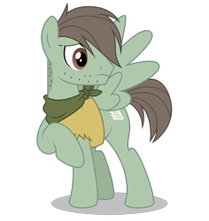 Size: 5000x5305 | Tagged: safe, artist:dragonchaser123, derpibooru import, pegasus, pony, stranger than fan fiction, absurd resolution, background pony, bandana, clothes, male, raised hoof, shirt, simple background, solo, stallion, stubble, transparent background, unnamed pony, vector