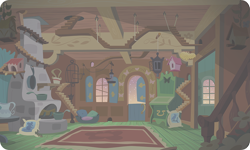 Size: 954x572 | Tagged: safe, derpibooru import, pony, background, fluttershy's cottage, gameloft, no pony