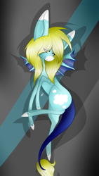 Size: 1024x1811 | Tagged: safe, artist:hestiay, derpibooru import, oc, bat pony, abstract background, bat pony oc, drawing, original character do not steal, solo